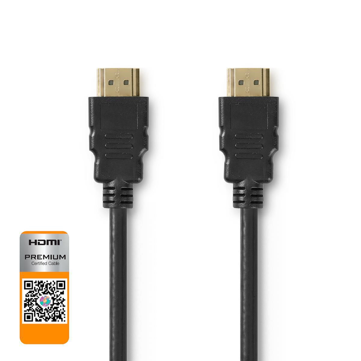 Billede af Nedis - 2.0 HDR High Speed HDMI (Sort) - 4K@60Hz - 0,5 m