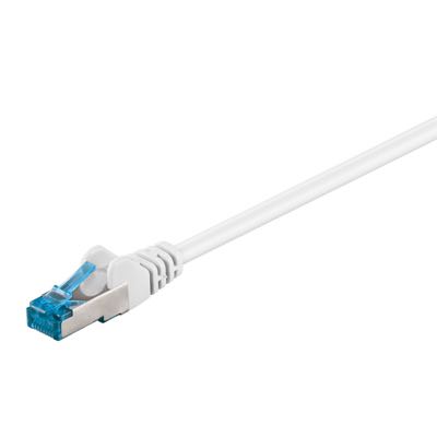 Goobay - Cat 6a S/FTP Netværkskabel (max. 10 GB/s) (Han-Han) (Hvid) - 0,5 m