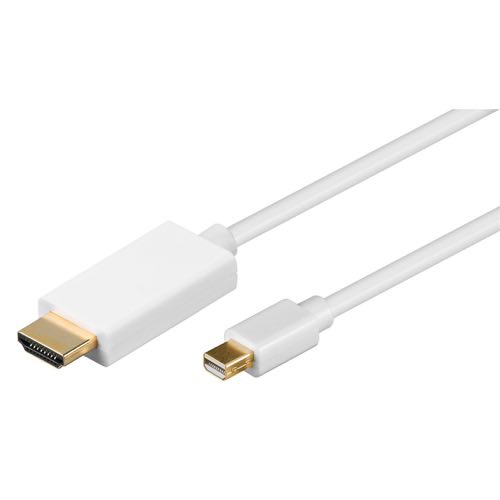 Se Goobay - Mini DisplayPort (han) 1.2 til HDMI (Hvid) - 4K@30Hz - 1,0 m hos AV-ZHOP.dk