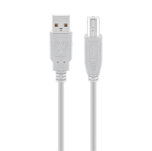 Goobay - USB 2.0 High Speed kabel (USB-A / USB-B) (Han-Han) (Grå) - 5,0 m