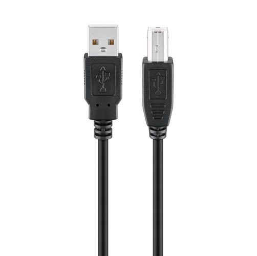 Goobay - USB 2.0 High Speed kabel (USB-A / USB-B) (Han-Han) (Sort) - 5,0 m