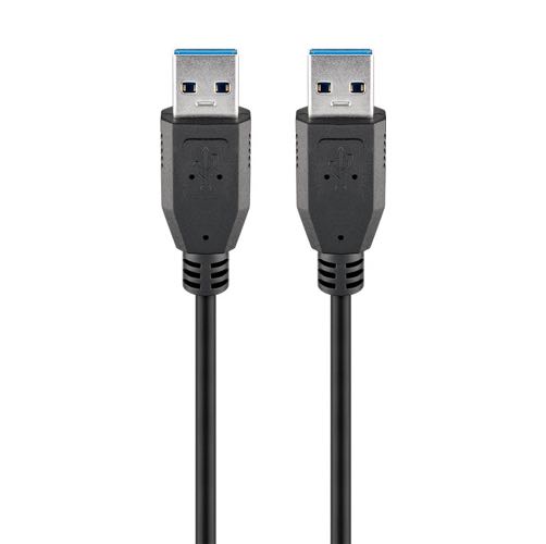 Goobay - USB 3.0 SuperSpeed kabel (USB-A / USB-A) (Han-Han) (Sort) - 0,5 m