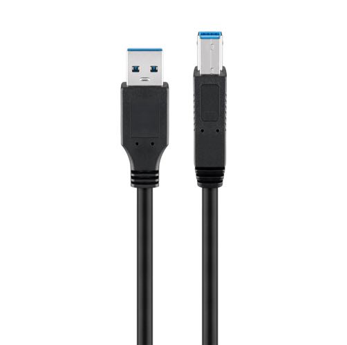 Goobay - USB 3.0 SuperSpeed kabel (USB-A / USB-B) (Han-Han) (Sort) - 1,0 m