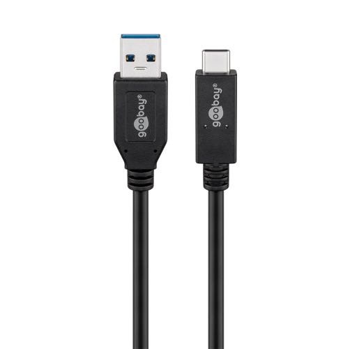 Billede af Goobay - USB 3.1 (2. gen) SuperSpeed kabel (USB-A / USB-C) (Han-Han) (Sort) - 0,50 m