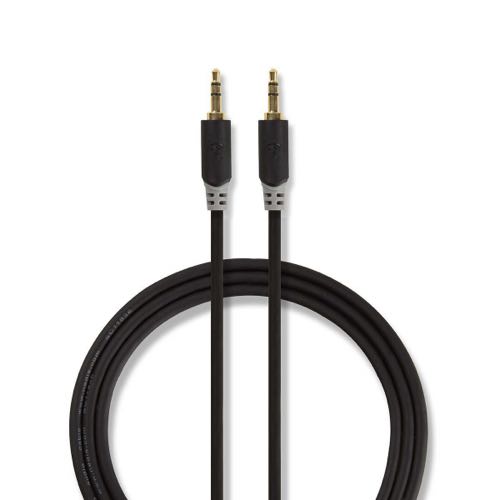 Se Nedis - Minijack Stereo Audio kabel (3,5mm) (Han-Han) (Anthracite) - 5,0 m hos AV-ZHOP.dk