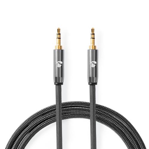 Billede af Nedis - Premium Minijack Stereo Audio kabel (3,5mm) (Han-Han) (Metal/Grå) - 5,0 m