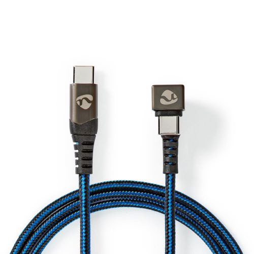 Se Nedis - USB-C 2.0 kabel (USB-C / USB-C) (Han-Han) (Blå / Sort) - 2,0 m hos AV-ZHOP.dk