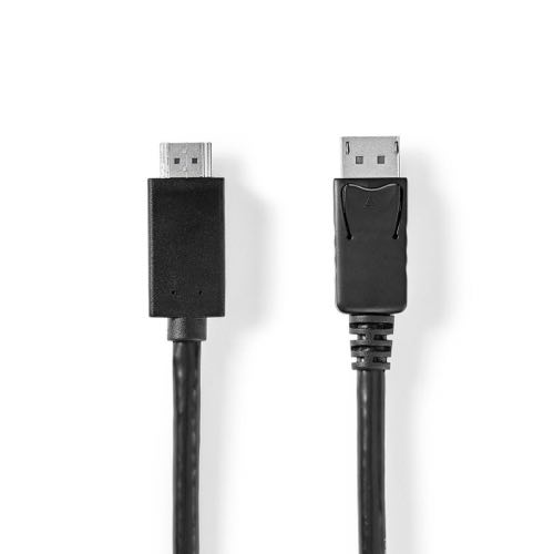 Se Nedis - DisplayPort 1.4 til HDMI 2.0 (Han-Han) (Sort) - 8K@60Hz - 2,0 m hos AV-ZHOP.dk