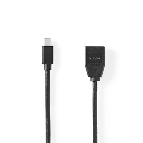 Nedis - Mini DisplayPort 1.4 til DisplayPort Adapter (Han-Hun) (Sort) - 8K@60Hz - 0,2 m
