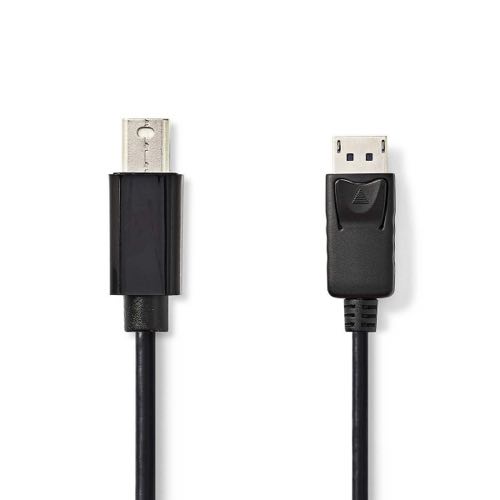 Se Nedis - Mini DisplayPort 1.2 til DisplayPort (Sort) (Han-Han) 4K@60Hz - 3,0 m hos AV-ZHOP.dk