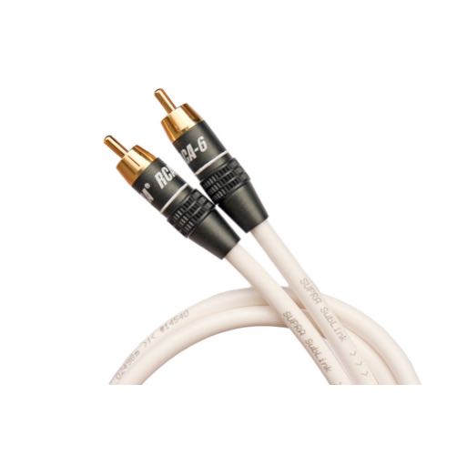 Supra - Phone/Subwoofer kabel (Mono) (1xRCA) (Han-Han) (Hvid) - 2,0 m