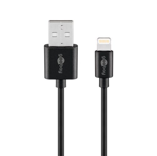Billede af Goobay - USB 2.0 kabel Apple MFi certified (1A) (USB-A / Apple Lightning) (Han-Han) (Sort) - 0,5 m
