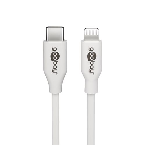 Se Goobay - USB-C kabel Apple MFi certified (USB-A / Apple Lightning) (Han-Han) (Hvid) - 1,0 m hos AV-ZHOP.dk