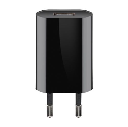 Se Goobay - USB lader 1A (5W) (Han-Han) (Sort) - 0,1 m hos AV-ZHOP.dk