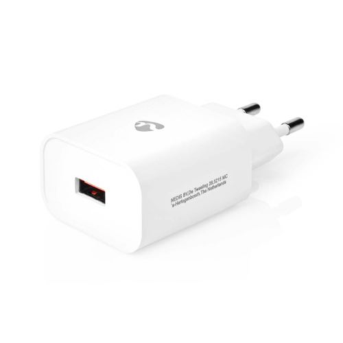 Se Nedis - USB-A lader 3A (18W) (Han-Han) (Hvid) - 0,1 m hos AV-ZHOP.dk