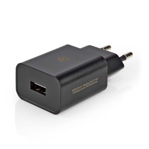 Nedis - USB-A lader 2.1A (10.5W) (Han-Han) (Sort) - 0,1 m