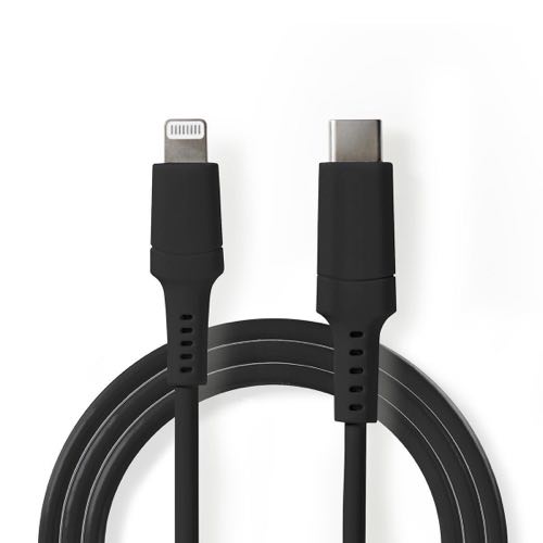 Se Nedis - USB-C kabel Apple MFi certified (3A/60W) (USB-C / Apple Lightning) (Han-Han) (Sort) - 2,0 m hos AV-ZHOP.dk