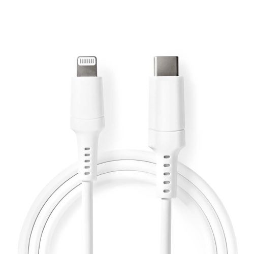 Se Nedis - USB-C kabel Apple MFi certified (3A/60W) (USB-C / Apple Lightning) (Han-Han) (Hvid) - 1,0 m hos AV-ZHOP.dk