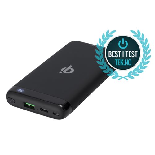 Deltaco Powerbank Trådløs Opladning 1x Usb A / 1x Usb C 10000 Mah 3a/18w Sort