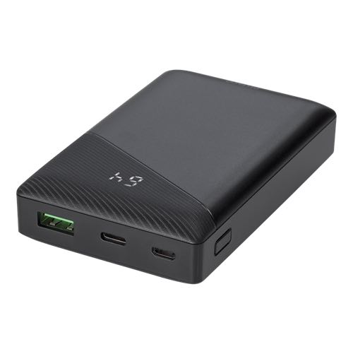 Deltaco - Powerbank (1x USB-A / 1x USB-C) - 10000 mAh - 3A/18W (Sort)