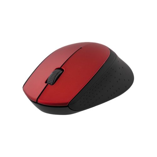 Deltaco - Trådløs optisk mus, 3 knapper med scroll - glatte sider (Rød) (1200 dpi)