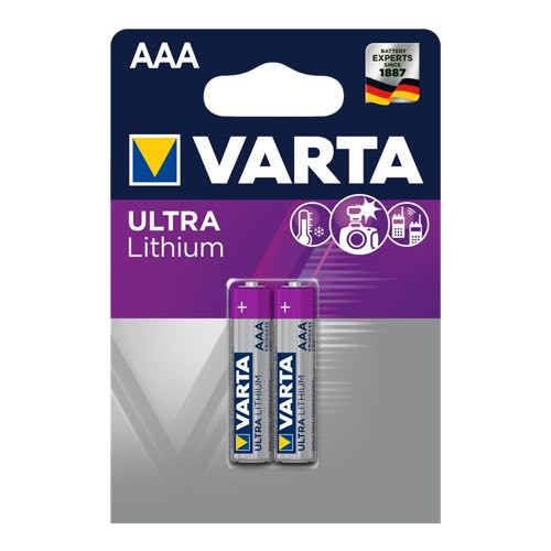 Se Varta - AAA - 2 stk - Alkaline Ultra Lithium (1.5V) hos AV-ZHOP.dk