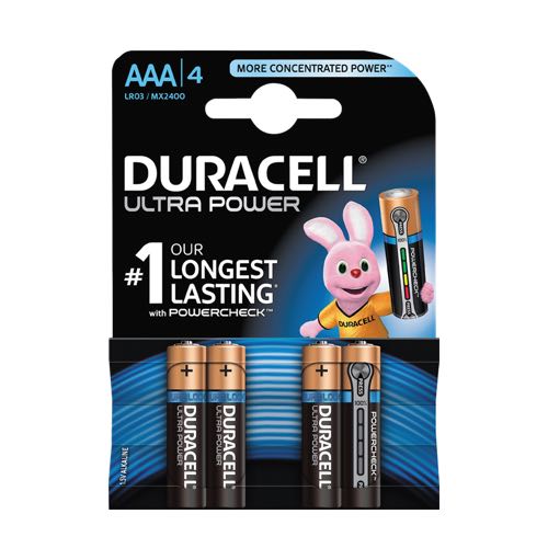 Billede af Duracell - AAA - 4 stk - Alkaline Ultra Power (1.5V)