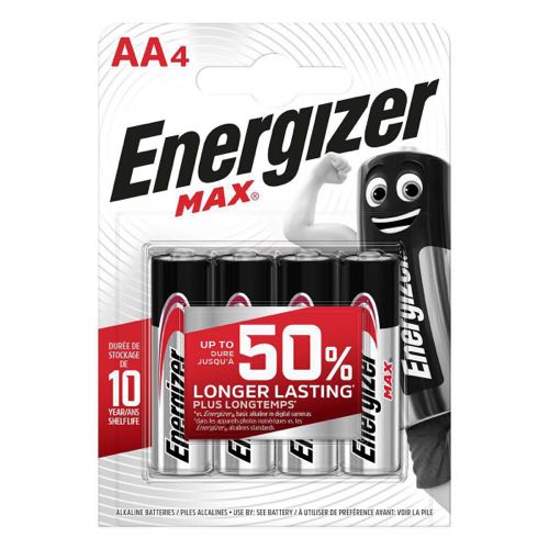 Se Energizer - AA - 4 stk - Alkaline Max (1.5V) hos AV-ZHOP.dk