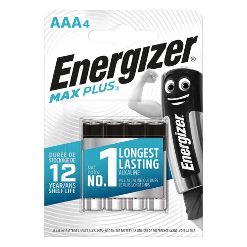 Se Energizer - AAA - 4 stk - Alkaline Max Plus (1.5V) hos AV-ZHOP.dk