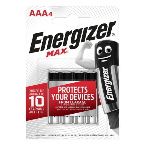 Billede af Energizer - AAA - 4 stk - Alkaline Max (1.5V)