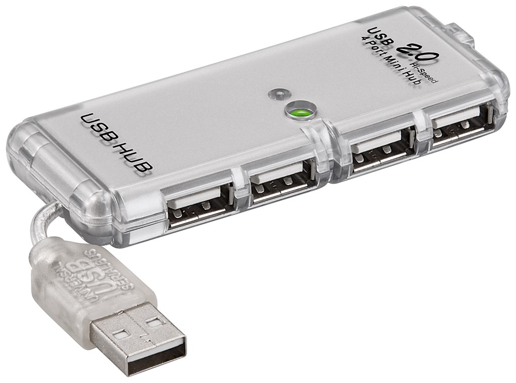 Goobay - USB-A Hub (USB-A / 4xUSB-A 2.0)(Grå) - 0,1 m