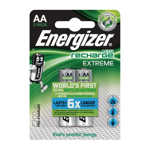 Billede af Energizer - AA - 2 stk - Genopladeligt Nimh Batteri Extreme (2300 mAh) (1.2 V)