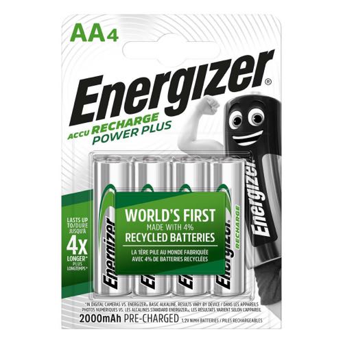 Billede af Energizer - AA - 4 stk - Genopladeligt Nimh Batteri Power Plus (2000 mAh) (1.2 V)