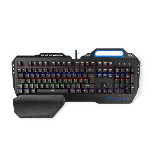 Nedis - Kablet Gaming tastatur m/ RGB-lys (mekaniske) - nordisk layout (Sort/metaldesign)