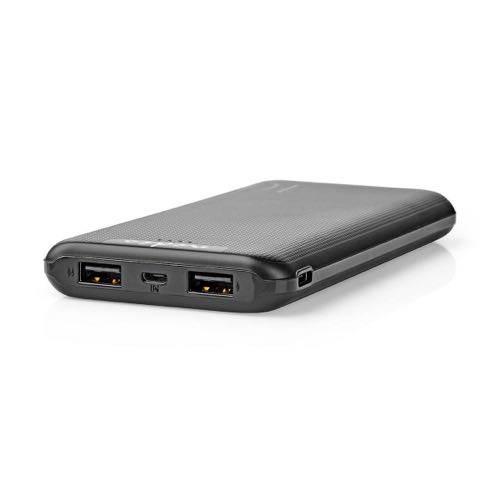 Se Nedis - Powerbank (2xUSB A / 1xUSB-C) - 10000 mAh - 3A/15.5W (Sort) hos AV-ZHOP.dk