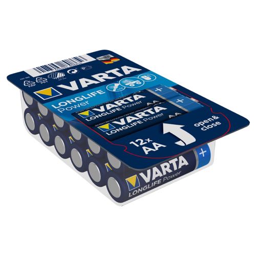 Se Varta - AA - 12 stk - Alkaline Longlife Power (1.5V) hos AV-ZHOP.dk