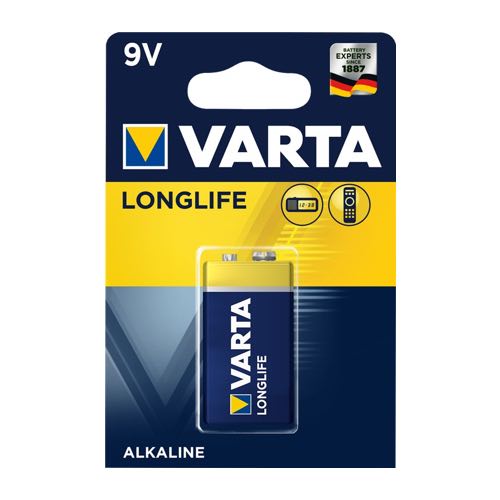 Se Varta - 9V - 1 stk - Alkaline Longlife (1.5V) hos AV-ZHOP.dk