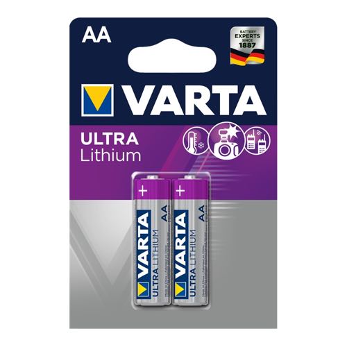 Se Varta - AA - 2 stk - Alkaline Ultra Lithium (1.5V) hos AV-ZHOP.dk