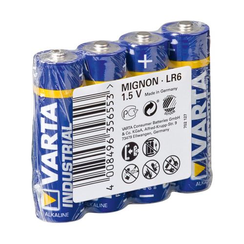 Billede af Varta - AA - 4 stk - Alkaline Industrial (1.5V)