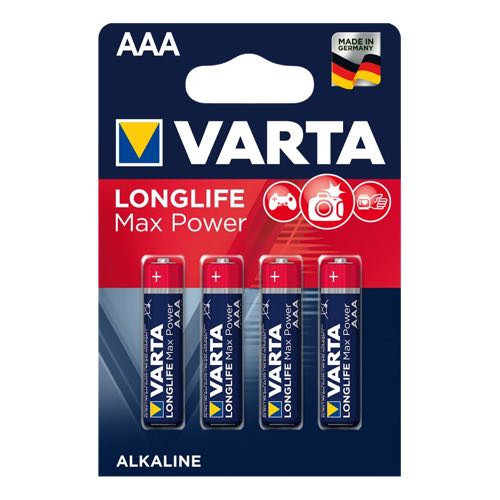 Billede af Varta - AAA - 4 stk - Alkaline Longlife Max Power (1.5V)
