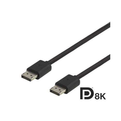 Deltaco - DisplayPort 1.4 til DisplayPort 1.4 (Han-Han) (Sort) - 8K@60Hz - 2,0 m