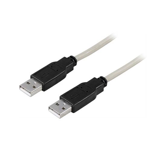 Deltaco - USB 2.0 High Speed kabel (USB-A / USB-A) (Han-Han) (Beige) - 0,5 m