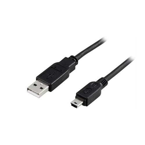 Deltaco - USB 2.0 High Speed kabel (USB-A / USB Mini-B, 5-pin) (Han-Han) (Sort) - 3,0 m