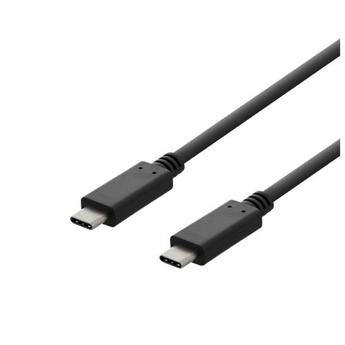 Deltaco - USB-C 2.0 (Gen.1) kabel (USB-C / USB-C) (Han-Han) (Sort) - 2,0 m