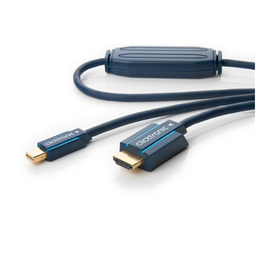 Clicktronic (Casual) - Mini DisplayPort til HDMI (han-han) (Blå) - Full HD - 3,0 m