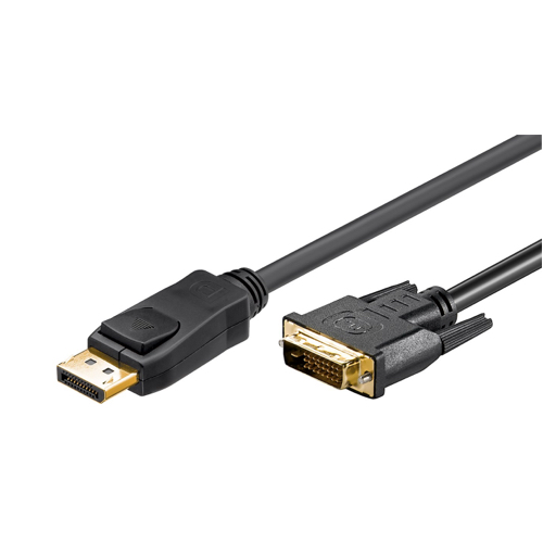 Goobay - DisplayPort 1.2 til  DVI-D (24+1) (Han-Han) (Sort) - 1,0 m