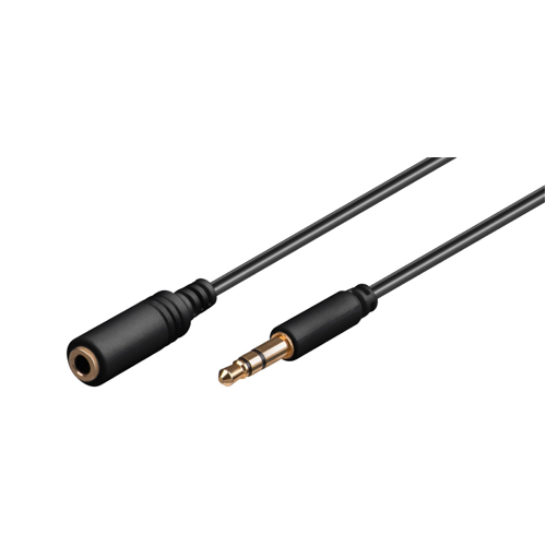 Se Goobay - Minijack Slim Stereo Audio forlænger kabel (3,5mm/3pin) (Han-Hun) (Grå) - 2,0 m hos AV-ZHOP.dk