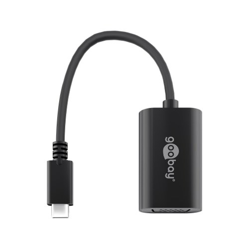 Se Goobay - USB-C til VGA adapter (han/hun) (2K@60Hz) (Sort) - 0,2 m hos AV-ZHOP.dk