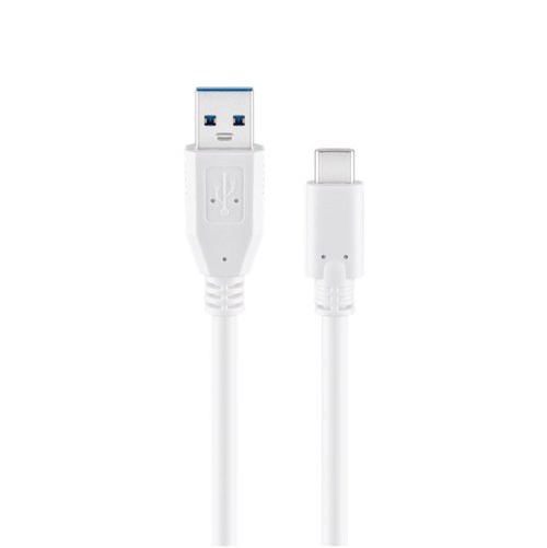 Billede af Goobay - USB 3.0 SuperSpeed kabel (USB-A / USB-C) (Han-Han) (Hvid) - 1,0 m