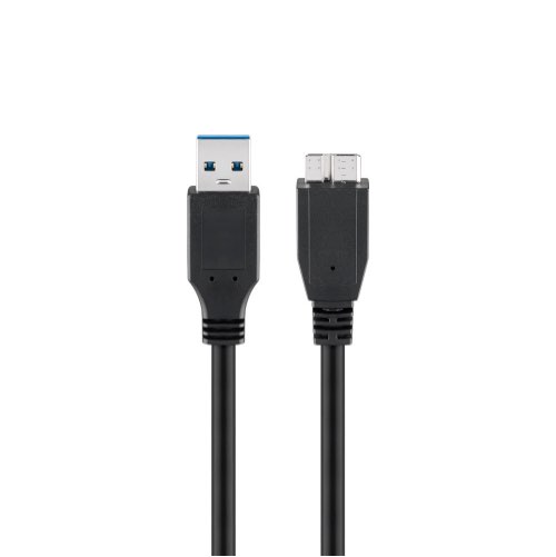USB 3.0 High Speed kabel (USB-A / USB Mirco-B) (Han-Han) (Sort) - 1,8 m - Goobay